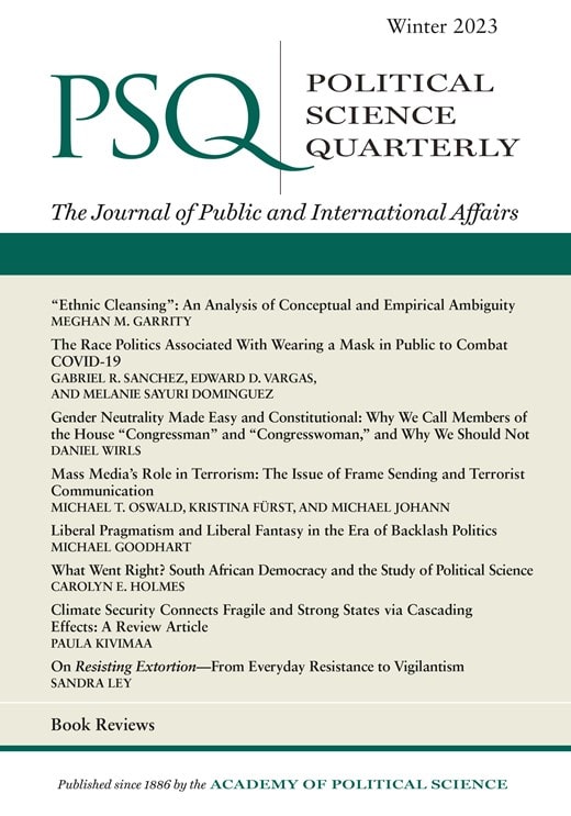 cover of Political Science Quarterly