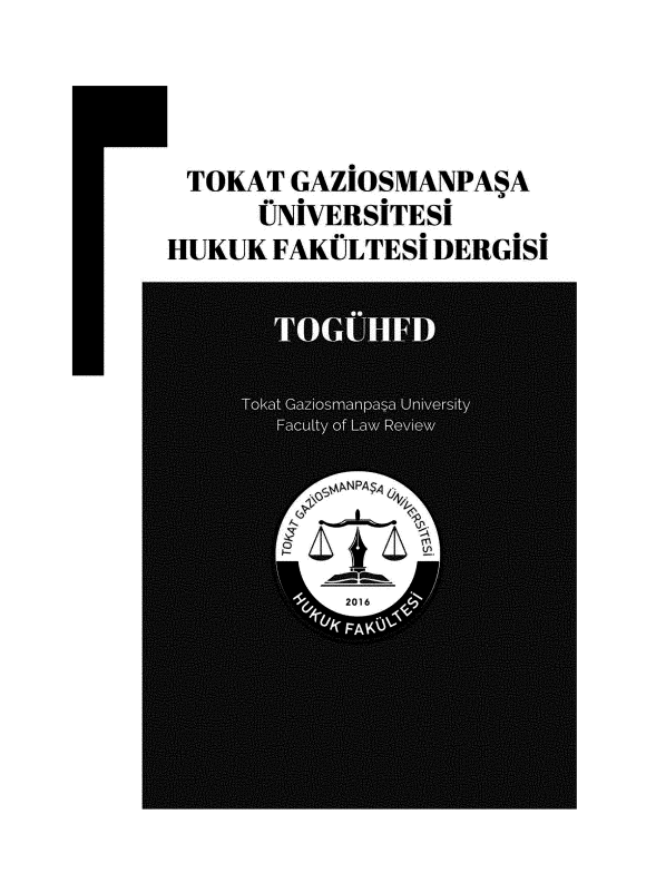 title page for Tokat Gaziosmanpasa Universitesi Hukuk Fakultesi Dergisi