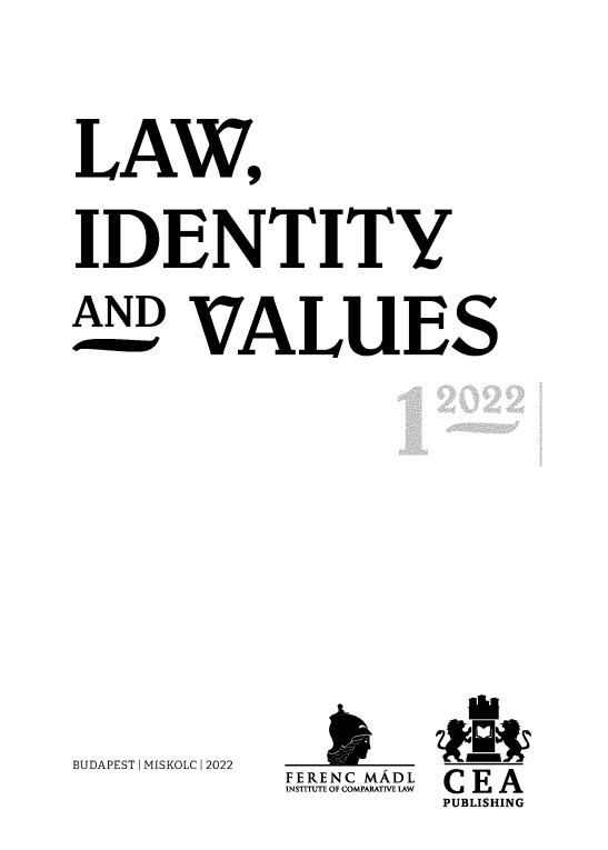 title page for Law, Identity and Values