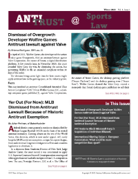 Antitrust @ Sports Law journal cover
