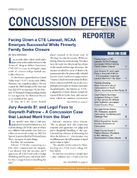 Concussion Defense journal cover