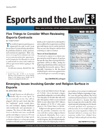 Esports and the Law journal cover