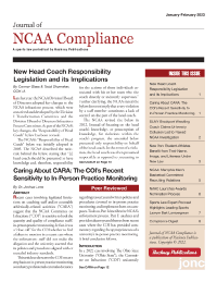 Journal of NCAA Compliance journal cover