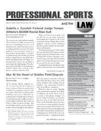 Professional Sports and the Law journal cover