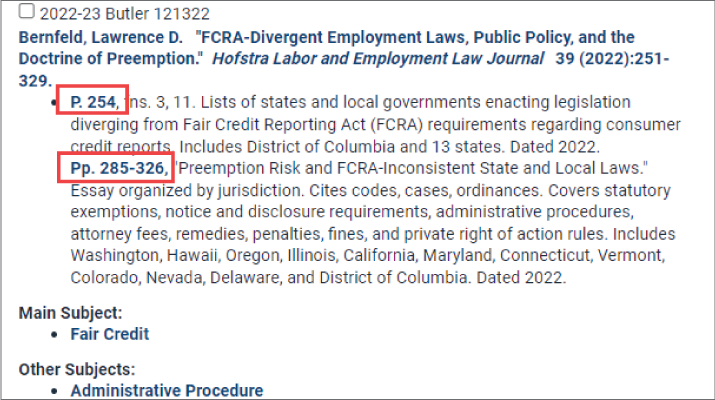 screenshot of example of article linking in Subject Compilations of State Laws