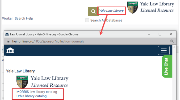 screenshot of example of open URL linking in Subject Compilations of State Laws