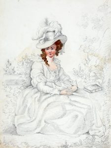 Portrait of Sarah Maria Louisa Kirwan sketched by William Kirwan from 1845