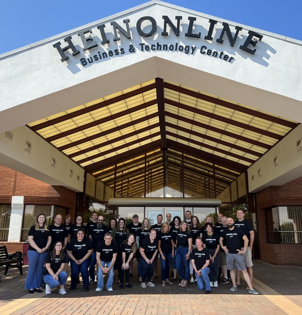 image of William S. Hein & Co., Inc. employees in front of the HeinOnline building