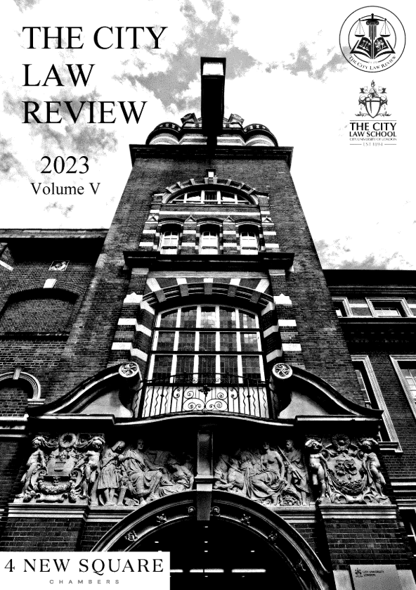 cover of The City Law Review 2023 Volume V