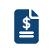 icon of a paper with a dollar sign