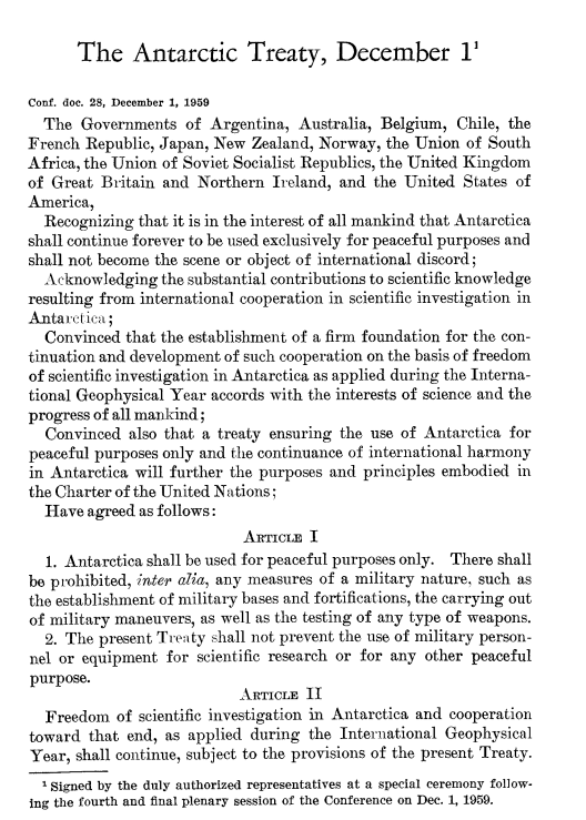 screenshot of The Antarctic Treaty