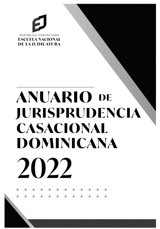 title page for Anuario de la Jurisprudencia Casacional Dominicana