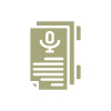 icon of a paper transcript of a recording