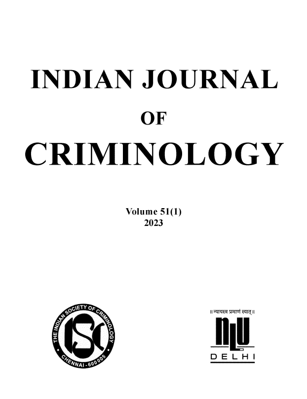 Cover of Indian Journal of Criminology