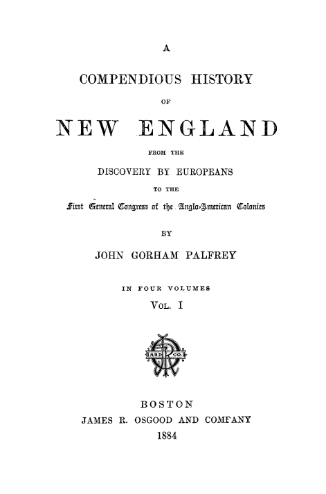 cover of A Compendious History of New England