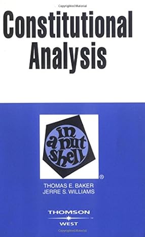 cover of Constitutional Analysis in a Nutshell by Jerre S. Williams