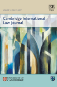 Cambridge International Law Journal Cover