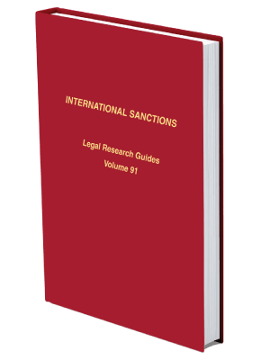Mock up book cover of International Sanctions Legal Research Guide