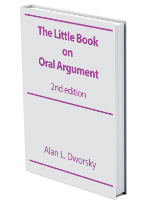 Mock up book cover of The Little Book on Oral Argument