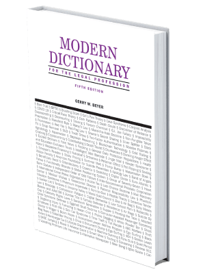 Mock up book cover of Modern Dictionary for the Legal Profession