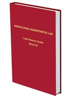 Mock up book cover of Pennsylvania Administrative Law