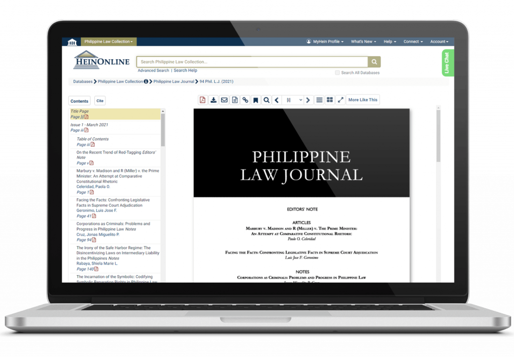Philippine Law Journal from the Philippine Law Collection