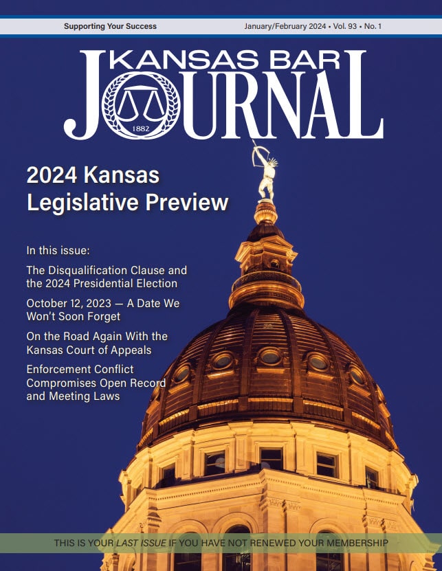 cover of Kansas Bar Journal