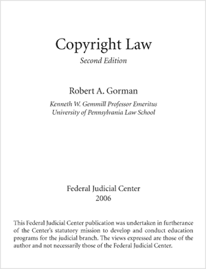 cover of Copyright Law, 2nd edition, a publication from the Federal Judicial Center