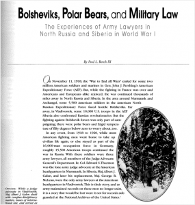 cover of Bolsheviks, Polar Bears, and Military Law
