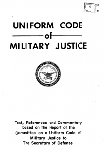 Uniform Code of Military Justice legislative history